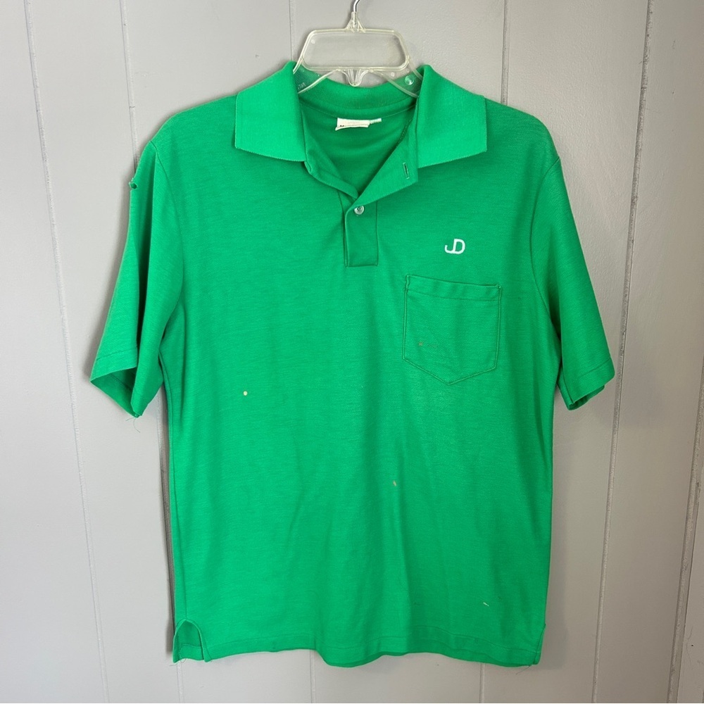 John Deere Vintage Men’s Green Work Polo Size Large
